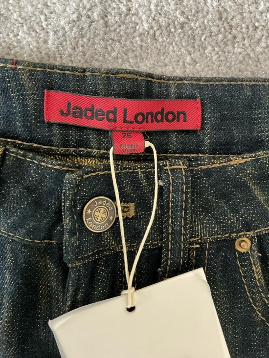 Jaded London Dark Blue Stripe Slim Jeans - Picture 5 of 8